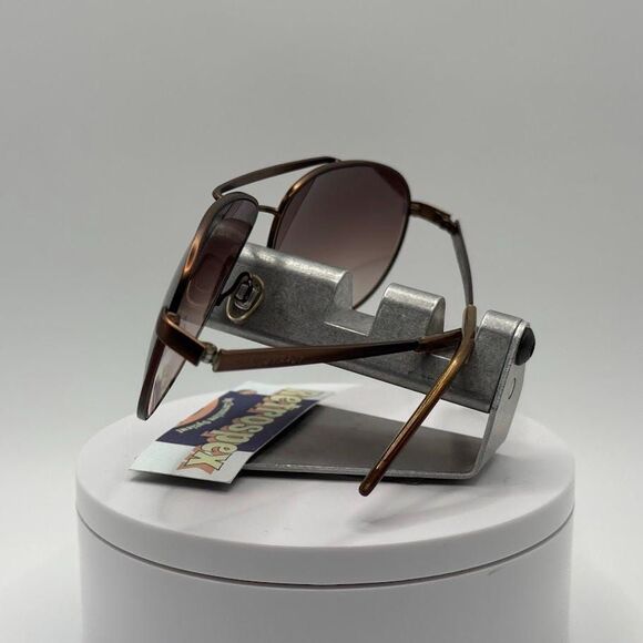 NOS Vintage Y2K Designer Sunglasses | Ellen Tracy Ladie\'s Brown Metal Double Bar main image 5